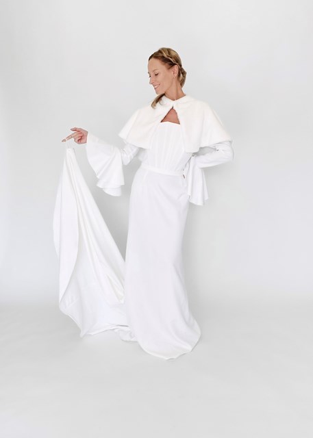 Kožušinkové svadobné bolerko